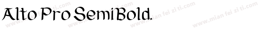 Alto Pro SemiBold字体转换